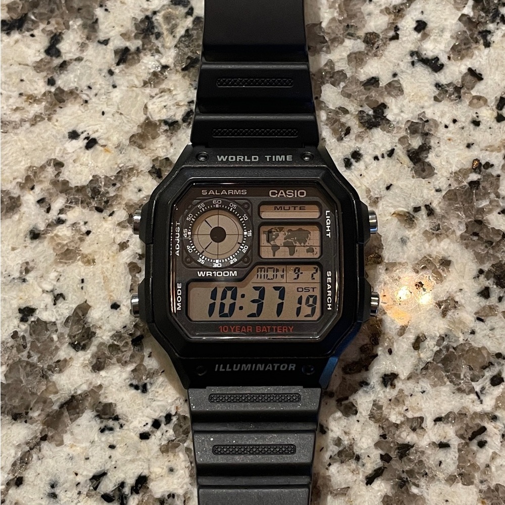 Casio World Time Digital Watch